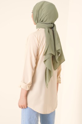 Oval Kesim Boyfriend Krem Tunik - Tunik