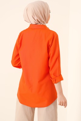 Oval Kesim Boyfriend Oranj Tunik - Tunik