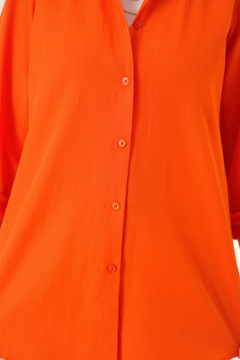 Oval Kesim Boyfriend Oranj Tunik - Tunik