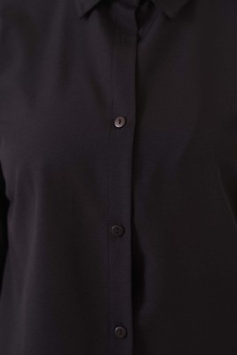 Oval Kesim Boyfriend Siyah Tunik - Tunik