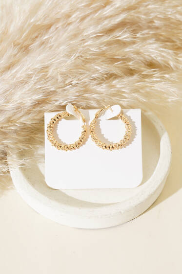 Oval Küpe Gold - Küpe