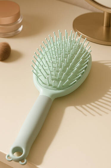 Oval Tarak Yeşil - Saç Aksesuarları