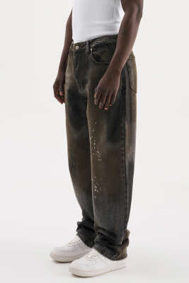 Oversiz Baloon Kot Erkek Pantolon Kahve - Erkek Pantolon