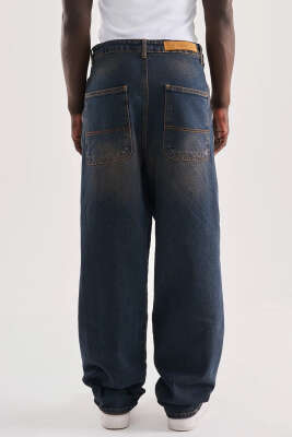 Oversiz Baloon Kot Erkek Pantolon Mavi - Erkek Pantolon