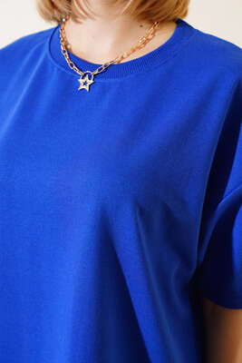 Oversize Basic T-shirt Saks - Kadın Giyim Modelleri