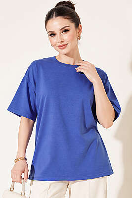 Oversize Basic T-shirt Saks - Kadın Giyim Modelleri