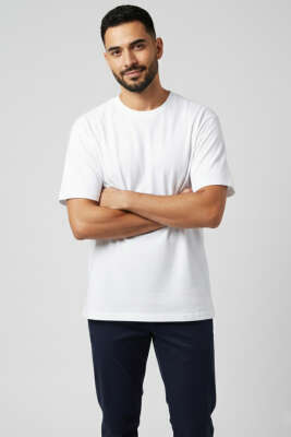 Oversize Erkek Tshirt Beyaz - BY MAMİ