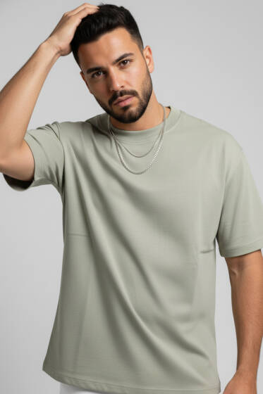 Oversize Erkek Tshirt Mint - Yılın Fırsatı