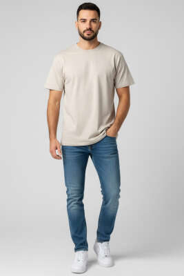 Oversize Erkek Tshirt Taş - Yılın Fırsatı