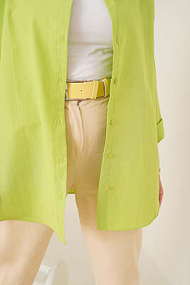 Oversize Gömlek Pastel Yeşili - Gömlek