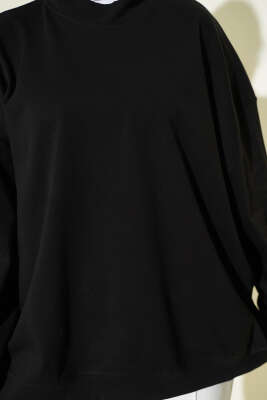 Oversize İnterlok Basic Tunik Siyah - 300-500 TL Ürünler