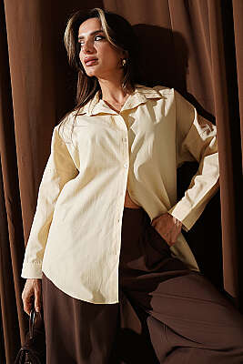 Oversize Kalıp Basic Gömlek Papaya - Kadın Giyim Modelleri