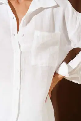 Oversize Müslin Gömlek Beyaz - Kadın Giyim Modelleri