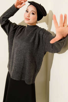 Oversize Triko Kazak Antrasit 