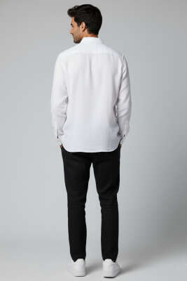 Oxford Kumaş Erkek Gömlek Beyaz - Erkek Gömlek