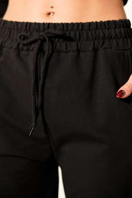 Paça Lastikli Cepli Jagger Pantolon Siyah - Kadın Giyim Modelleri