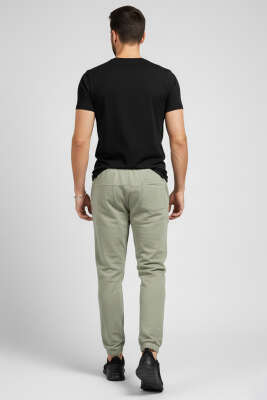 Paça Lastikli Erkek Eşofman Alt Haki - Erkek Eşofman Alt