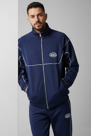 Paça Lastikli Erkek Eşofman Takımı Lacivert - ERKEK İKİLİ TAKIM