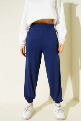 Paça Lastikli Loyşa Jogger Pantolon Lacivert - Kadın Giyim Modelleri
