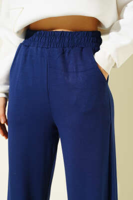 Paça Lastikli Loyşa Jogger Pantolon Lacivert - Kadın Giyim Modelleri