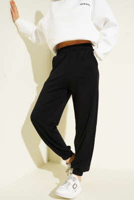 Paça Lastikli Loyşa Jogger Pantolon Siyah - Kadın Giyim Modelleri