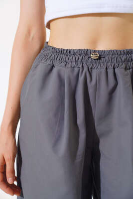 Paça Lastikli Pantolon Füme - Kadın Giyim Modelleri