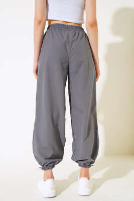 Paça Lastikli Pantolon Füme - Kadın Giyim Modelleri