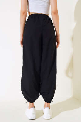 Paça Lastikli Pantolon Siyah - Kadın Giyim Modelleri