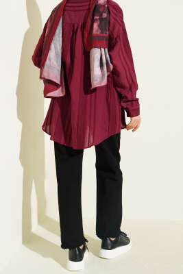 Paça Püsküllü Lastikli Gabardin Pantolon Siyah - Yılın Fırsatı