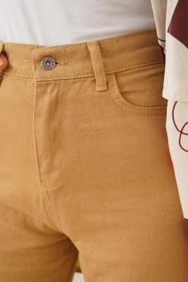 Paçası Püsküllü Camel Pantolon - Pantolon