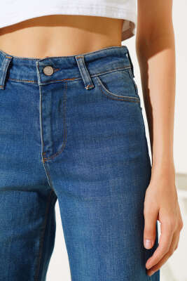 Paçası Püsküllü Palazzo Kot Pantolon Kahve Tint - Kadın Giyim Modelleri