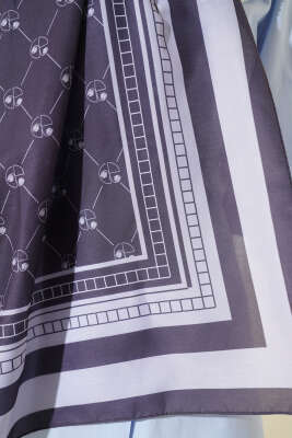 Pacman Desen Soft Şal Füme - Başörtüsü