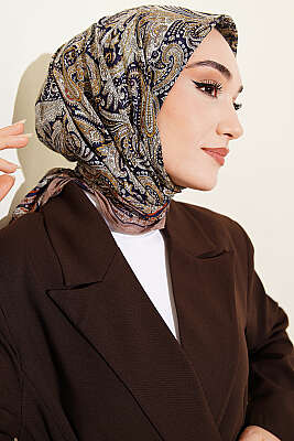 Paisley Desen Elegance Eşarp Kum Bej - SİNEM EŞARP