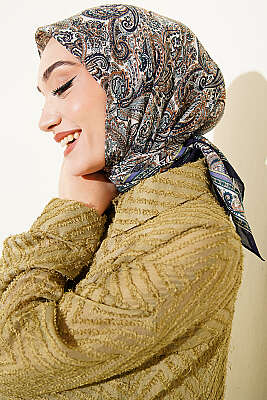 Paisley Desen Elegance Eşarp Lacivert - SİNEM EŞARP