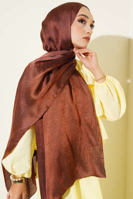 Paisley Desen Shine Line Şal Kiremit 