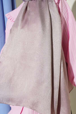 Paisley Desen Shine Line Şal Vizon - Başörtüsü
