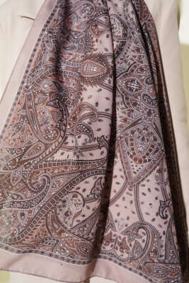 Paisley Desen Soft Şal Kum Bej - Başörtüsü