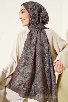 Paisley Desen Soft Şal Vizon - SARPA