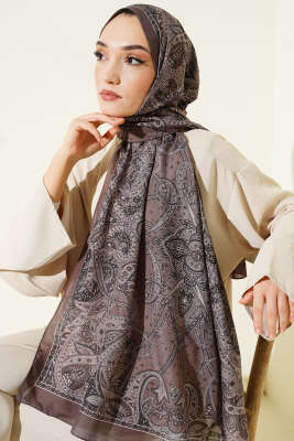 Paisley Desen Soft Şal Vizon - Başörtüsü