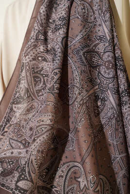 Paisley Desen Soft Şal Vizon - Başörtüsü