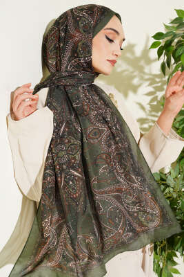 Paisley Desen Soft Şal Zümrüt 
