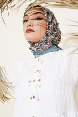 Paisley Desenli Soft Pamuk Eşarp Çağla Yeşili - Yılın Fırsatı