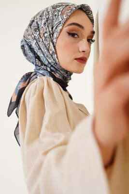 Paisley Desenli Soft Pamuk Eşarp Camel 