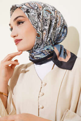 Paisley Desenli Soft Pamuk Eşarp Camel - Başörtüsü
