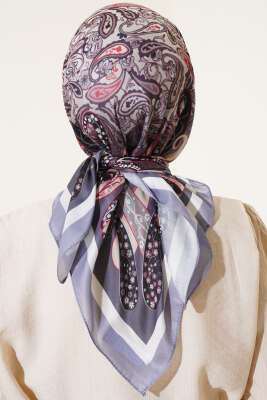 Paisley Desenli Soft Pamuk Eşarp Gri - Yılın Fırsatı