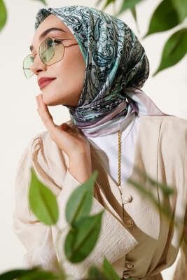 Paisley Desenli Soft Pamuk Eşarp Kestane - Yılın Fırsatı