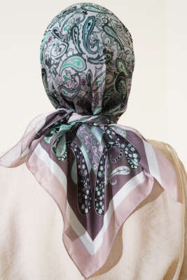 Paisley Desenli Soft Pamuk Eşarp Kestane - Yılın Fırsatı
