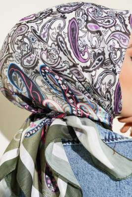 Paisley Desenli Soft Pamuk Eşarp Nefti - Yılın Fırsatı