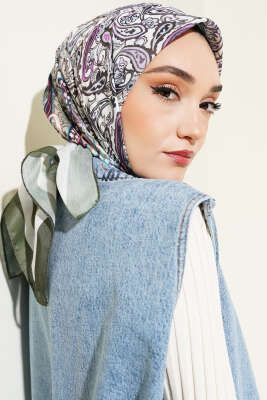 Paisley Desenli Soft Pamuk Eşarp Nefti - Yılın Fırsatı