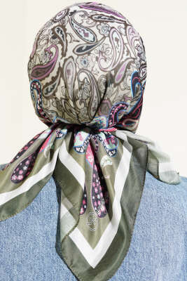 Paisley Desenli Soft Pamuk Eşarp Nefti - Yılın Fırsatı